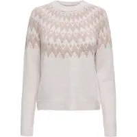 ONLY Pull ONLFRY LS JQ GLITTER femmes - Beige - EU S