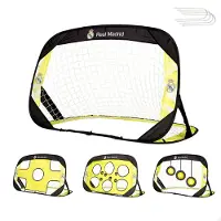 Colorbaby 77593 Real Madrid 4-in-1 120x80x80 Cm Pop-up Goals Jaune 120 x 80 x 80 cm
