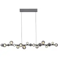 Paul Neuhaus Lampe pendante de table à manger Pure E-Popup 18L - avec verre fumé