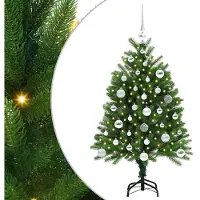 vidaXL Sapin de Noël avec 150 LED avec support Vert 120 cm PE