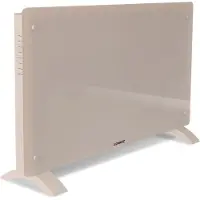 Vonroc Chauffage électrique de luxe – Convecteur – Panneau en verre – 2000W – Beige | WIFI