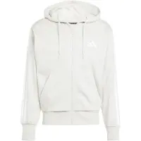 Adidas Essentials 3 Stripes Fleece Full Zip Sweatshirt Beige M / Regular Homme