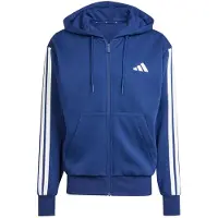 Adidas Essentials 3 Stripes Fleece Full Zip Sweatshirt Bleu L / Regular Homme