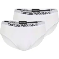 Emporio Armani Em000251_af14134 Slips 2 Units Blanc M Homme