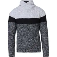 KOROSHI Pull-over gris clair / noir