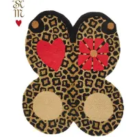 Doing Goods Tapis léopard et papillon Loony L