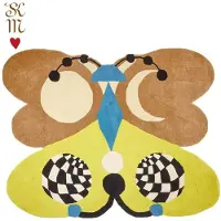 Doing Goods Tapis papillon Melody Moon citron XL