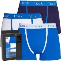French Connection Boxers FCUK trois-pack hommes - FCUK 7 Marine/Blanc/Prince