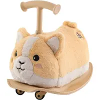 Yvolution Corgi : Jouet à roulettes en forme de corgi - Trottinette "My Buddy Rollers" pour enfants
