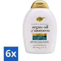 OGX - Huile d'argan du Maroc - Shampoing - Léger - Usage quotidien - 385 ml - Pack avantage - 6 pièces