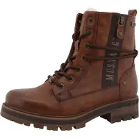 Mustang Bottines à lacets marron châtaigne / marron chiné
