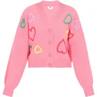 Mymo Cardigan jaune / vert / rose / rouge