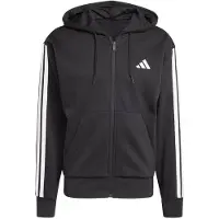 Adidas Essentials 3 Stripes Fleece Full Zip Sweatshirt Noir XS / Regular Homme