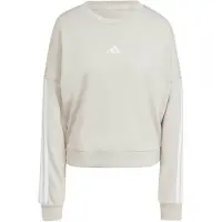 Adidas Essentials 3 Stripes French Terry Sweatshirt Beige S Femme
