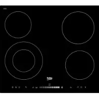 Beko Table de cuisson vitrocéramique 4 feux 6700w noir - - HIC64502T -