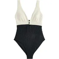 Mint Velvet Maillot de bain noir / blanc cassé