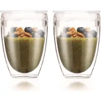 Bodum Pot à céréales SET 2 pcs. PLASTIQUE Pot à céréales Pot à yaourt 0,3 l