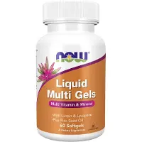 Now , Multivitamines Liquides en Gélules, 60 Gélules
