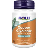 Now , Glycinate de Cuivre, 3 mg, 120 Comprimés