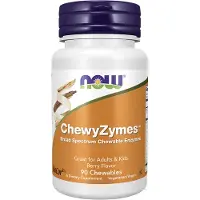 Now ChewyZymes enzymes digestives au goût de baies, 90 comprimés à croquer,