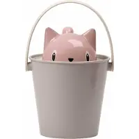 United Pets Seau conteneur nourriture pour chats rose/gris (20 x 28 cm)