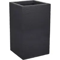 Eda Pot de Plante Carré Anthracite Graphite 29,5 x 29,5 x 49,5 cm