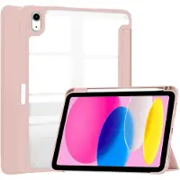 IMoshion Coque tablette rigide Trifold pour Apple iPad 11 (2025) 11 pouces A16 / iPad 10 (2022) 10.9 pouces - Rose