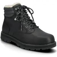 Timberland pour homme. TB0A6CFXW021 Britton Road Bottes en cuir imperméables avec doublure chaude Noir (46), Plat, Lacets, Casuel, Outdoor,