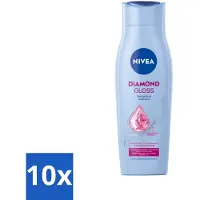 Nivea Shampooing Diamond Gloss Care 250 ml - Pack avantage - 10 pièces