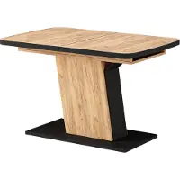 Vicco Table de salle à manger Fenaro Noir/Chêne 120-160 x 80 cm extensible, Model 56595