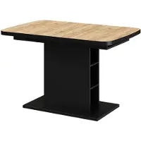 Vicco Table de salle à manger Fenaro Chêne de force doré/Noir 120-160 x 80 cm 2 pièces, Model 56477