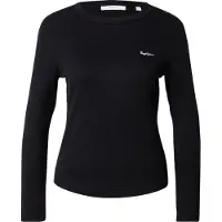 Pepe Jeans pour femme. PL5000025 T-shirt Betina noir (S), Casuel, Coton, Manche longue
