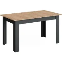 Vicco Table de salle à manger Repose Anthracite/Chêne de force doré 140-180 x 80 cm extensible, Model 55778