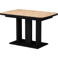 Vicco Table de salle à manger Fenaro Chêne de force doré/Noir 120-160 x 80 cm 2 parties, Model 56587