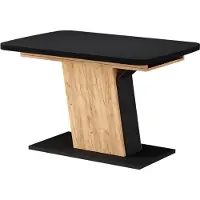 Vicco Table de salle à manger Fenaro Noir/Chêne de force doré 120-160 x 80 cm extensible, Model 56598