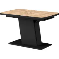 Vicco Table de salle à manger Fenaro Chêne de force doré/Noir 120-160 x 80 cm extensible, Model 56596