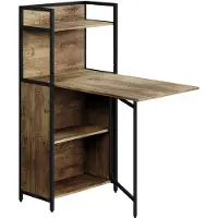 Vicco Bureau Savio Chêne rustique 30-100 x 57 cm avec plateau de table pliant, Model 56378
