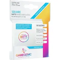 GameGenic GGS10061 - MATTE quadratische Hüllen 73 x 73 mm - Transparent (50 Hüllen)