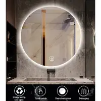 Fenome Miroir de salle de bain rond avec éclairage LED incl. miroir chauffant - largeur 60 cm