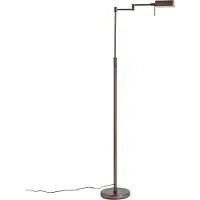 QAZQA Lampadaire design bronze foncé avec LED et variateur tactile - Notia