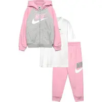 Nike Set gris foncé / rose / pitaya / blanc