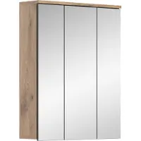 Xonox Mason armoir de salle de bain avec miroir 3 portes chêneReproduction.
