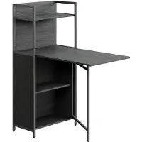 Vicco Bureau Savio Noir 30-100 x 57 cm avec plateau de table pliant, Model 56376