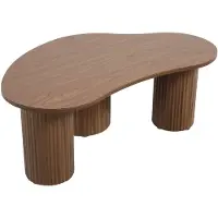 Oviala Table basse en MDFReproduction mélaminé bois foncé - Maeve