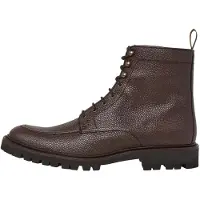 Hackett London pour homme. HMS200017 Bottines en cuir Sloane Apron marron (41), Plat, Fermeture éclair, Casuel