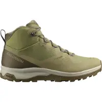 Salomon - Chaussures de randonnée hivernales - Outsnap CSWP M Aloe/Stone Gray pour Homme - Taille 8,5 UK - Gris