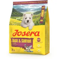 Josera Duck and Salmon Junior Mini pour le bon développement des chiots de petites races 2x900g