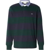 Gant pour homme. 2004083 Heavy Rugger à rayures avec col en chambray vert (XL), Casuel, Coton, Manche longue