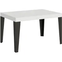 Itamoby Table Extensible 90X120/224 Cm Frêne Blanc Flamme Structure Anthracite