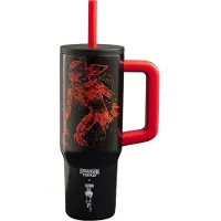 Bialetti Gobelet Stranger Things avec paille et poignée, 900 ml